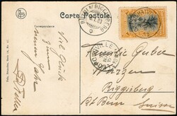 1907, Congo Free State to Switzerland, picture postcard, franked with ...