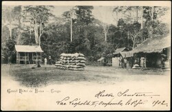 1902, Congo Free State, picture postcard, franked with (1x) 5c green ...