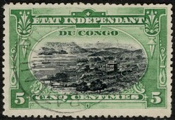 Cancellation "BATEAU POSTE N°?" on 5c green - Mols 1900 issue, ...