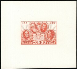 Belgian Congo, 4 Kings issue (50th Anniversary of Congo State), proof ...
