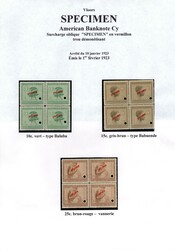 full set of 19 values of the Vloors issue, in block of 4, all ...