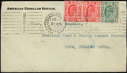 1911, Transvaal, envelope of the "AMERICAN CONSULAR SERVICE", franked ...