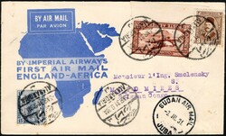 1931, Egypt to Belgian Congo, Imperial Airways - England Africa - via ...