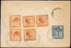 1924, Belgian Congo, "CONGO BELGE - KUESI - SERVICE DES POSTES" ...