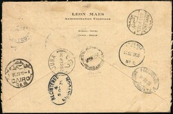 1936, Belgian Congo, registered envelope franked with (1x) 4fr - ...