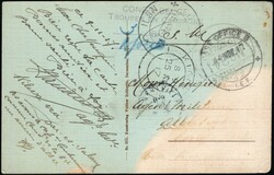 1917, Ruanda Urundi, postcard sent in postage free, written in Kilwa ...