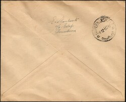 1949, Ruanda Urundi, envelope franked with (1x) 1fr Masks issue, (1x) ...