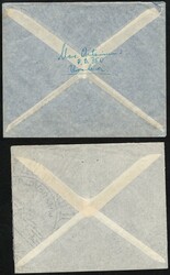 1952-1954, Ruanda Urundi, group of 2 airmail envelopes, the 1st, ...