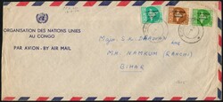 1962, airmail envelope sent from a member of the Indian contingent ...