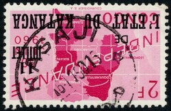 1960, Katanga, KASAJI (Heim & Keach type 8A1) cachet tied Nov. 16, ...