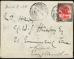 1908, Sudan, envelope franked with 5m scarlet and black - Camel ...