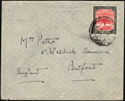 1909, Sudan, envelope franked on reverse with (1x) 5m scarlet and ...