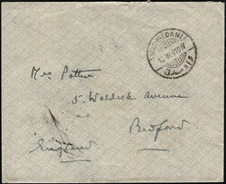 1910, Sudan, envelope franked on reverse with (1x) 5m scarlet and ...