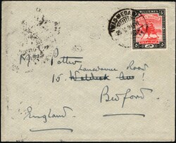 1911, Sudan, envelope franked with (1x) 5m scarlet and black - Camel ...