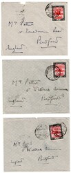 1910-1911, Sudan, group of 3 covers franked with (1x) 5m scarlet and ...