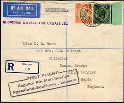1934, Nyasaland, Imperial Airways, First Flight Nyasaland-southern ...