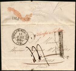 1836, Maroc Français, précurseur, LAC datée "Tangeri il 6 Aprile ...