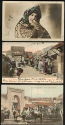 1904-1906, Maroc Français, lot de trois cartes postales affranchies ...