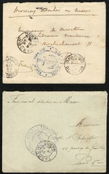 1907-1908, Maroc Français, lot de deux lettres en franchise ...