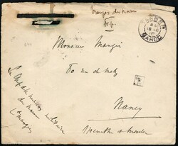 1910, Maroc Français, lettre (avec contenu) en franchise postale ...