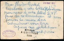 1912, Grande Bretagne vers Maroc Français, carte postale, affranchie ...