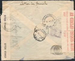 1940, Cyprus, envelope franked with (3x) 1pi orange (S.G. 154), sent ...