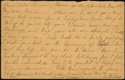 1896, Colombia, postal stationery Higgins &amp; Gage #9 request part, ...