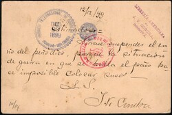 1899, Colombia, postal stationery Higgins &amp; Gage #13b, 2c black ...
