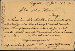 1904, Colombia, postal stationery Higgins &amp; Gage #15, 5c red on ...