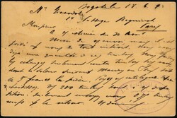 1892, Colombia, postal stationery Higgins &amp; Gage #12, 2c black on ...