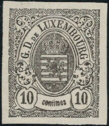 10 centimes "Armoiries", Luxembourg, essai non dentelé, (Haarlem), ...
