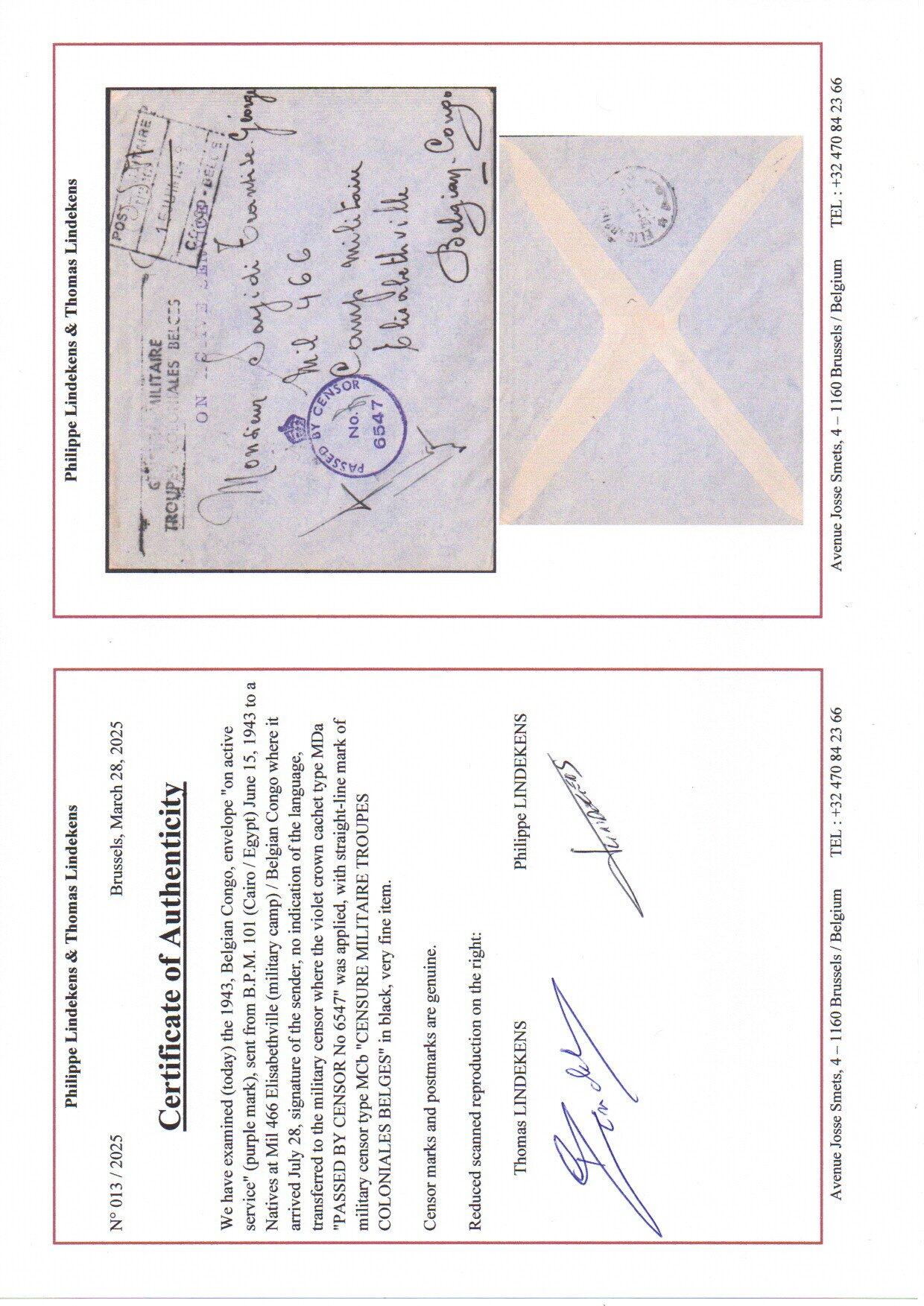 Image 2 for lot number 4242 for Lindekens Philatelic Auctions - 6th Auction