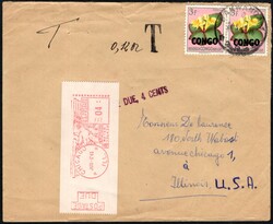 May 24, 1961, South Kasaï State, envelope, franked with stamps of ...