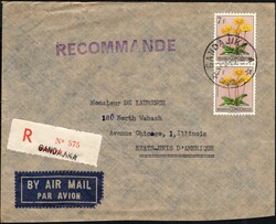 GANDAJIKA-A, South Kasaï State, registered airmail envelope, franked ...