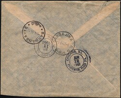 GANDAJIKA-A, South Kasaï State, registered airmail envelope, franked ...