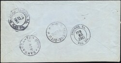 MWENE-DITU, South Kasaï State, registered airmail envelope, franked ...