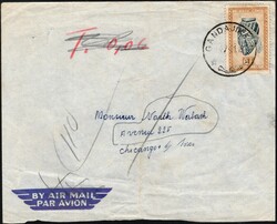 GANDAJIKA-B, South Kasaï State, envelope, franked with stamp of ...