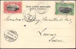 1905, Congo Free State to Switzerland, picture postcard, franked with ...