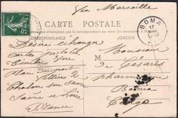 1908, France, picture postcard, franked (1 stamp on view side) with ...