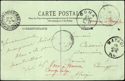 1908, France, picture postcard, franked (on view side) with (1x) 5c ...
