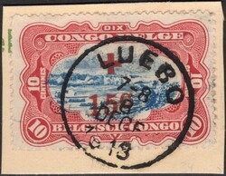 10c+15c carmine - Belgian Congo, Mols 1918 Red-Cross issue, on ...