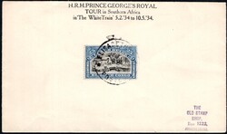 1924, Belgian Congo, souvenir envelope "H.R.H. PRINCE GEORGE'S ROYAL ...