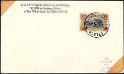 1924, Belgian Congo, souvenir envelope "H.R.H. PRINCE GEORGE'S ROYAL ...