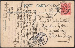 1909, Great Britain, picture postcard, franked with (1x) one penny ...