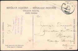 1914, Mexico, picture postcard, franked (on view side) with vertical ...