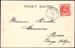 1909, Sierra Leone, picture postcard franked at 1d (Y&amp;T 76), sent ...