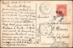 1912, Sweden, picture postcard franked at 10ö (Y&amp;T 64), sent ...