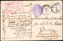 1914, Sweden, picture postcard, franked (on view side) with (1x) 1ö, ...