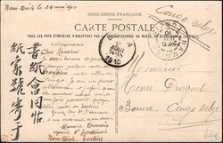 1910, Tonkin - Indochina, picture postcard, franked (on view side) ...