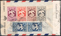 1944, Middle Congo AEF, incoming mail Belgian Congo, airmail envelope ...
